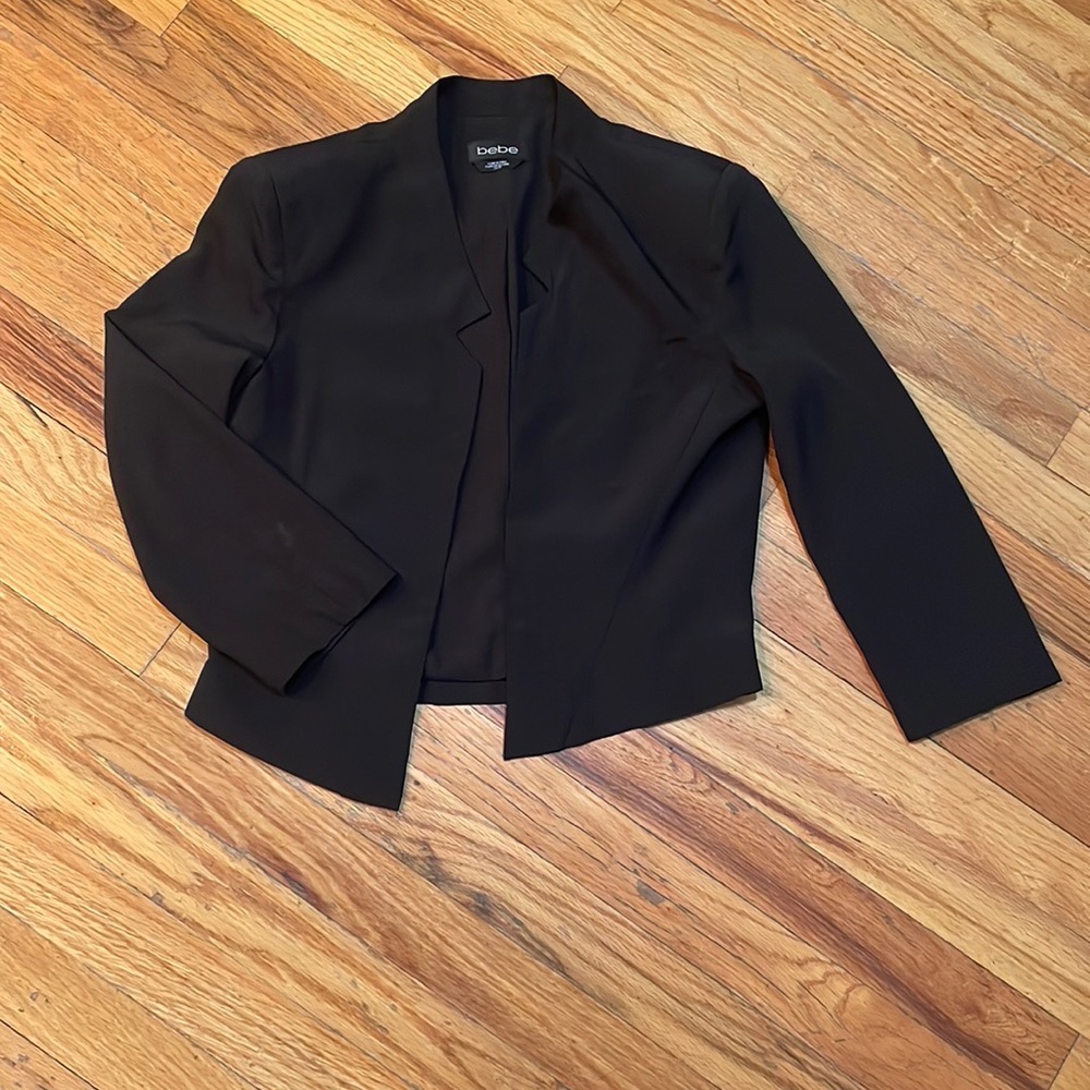 Bebe 3/4 sleeves Blazer XS Black
